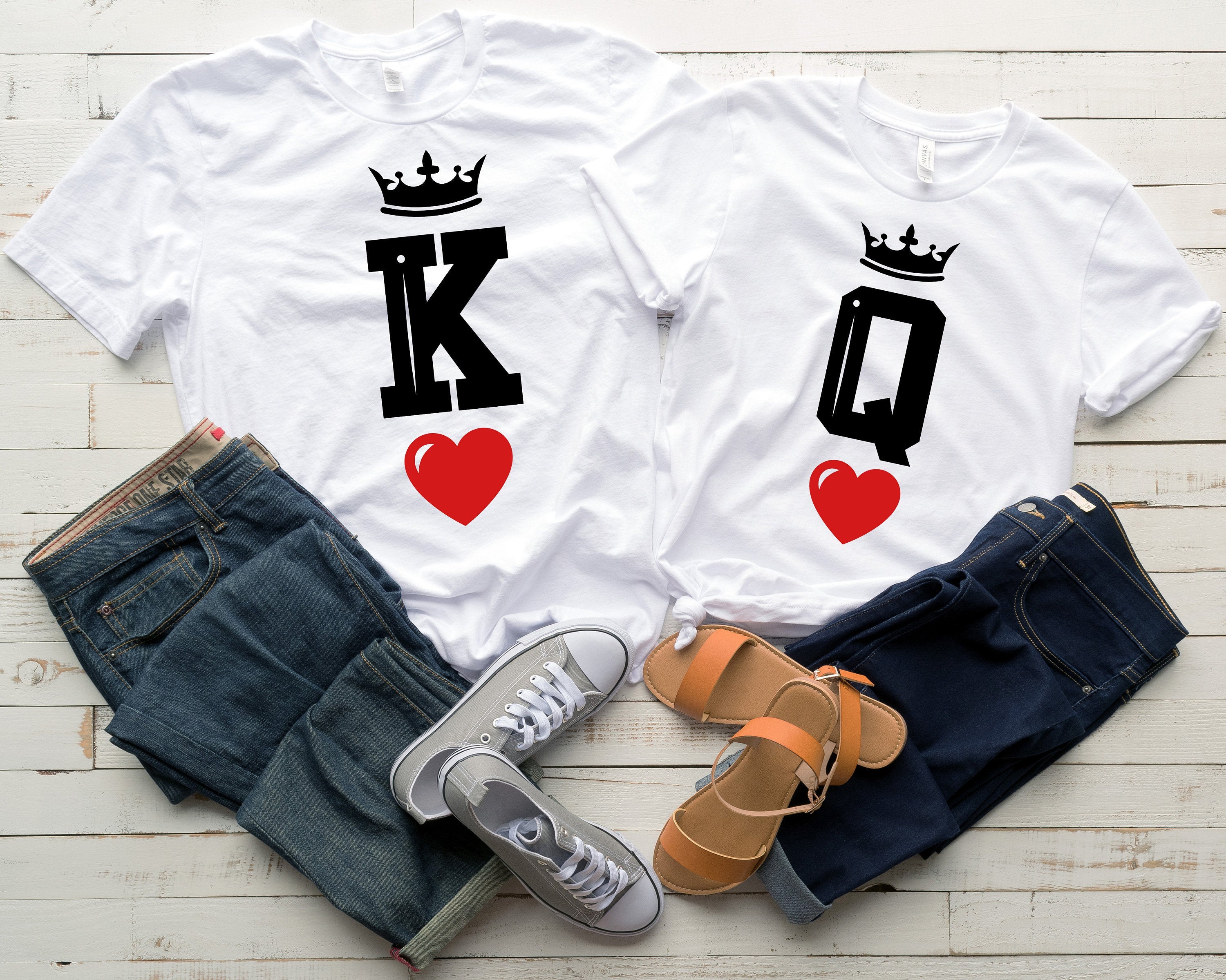 King / Queen of Heart Couple Shirts