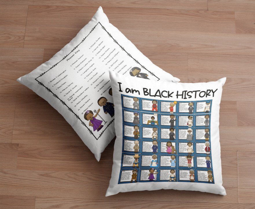 Black History Alphabet Pillow